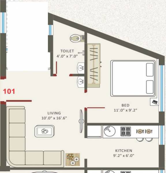 floorPlan of Maruti Palace B