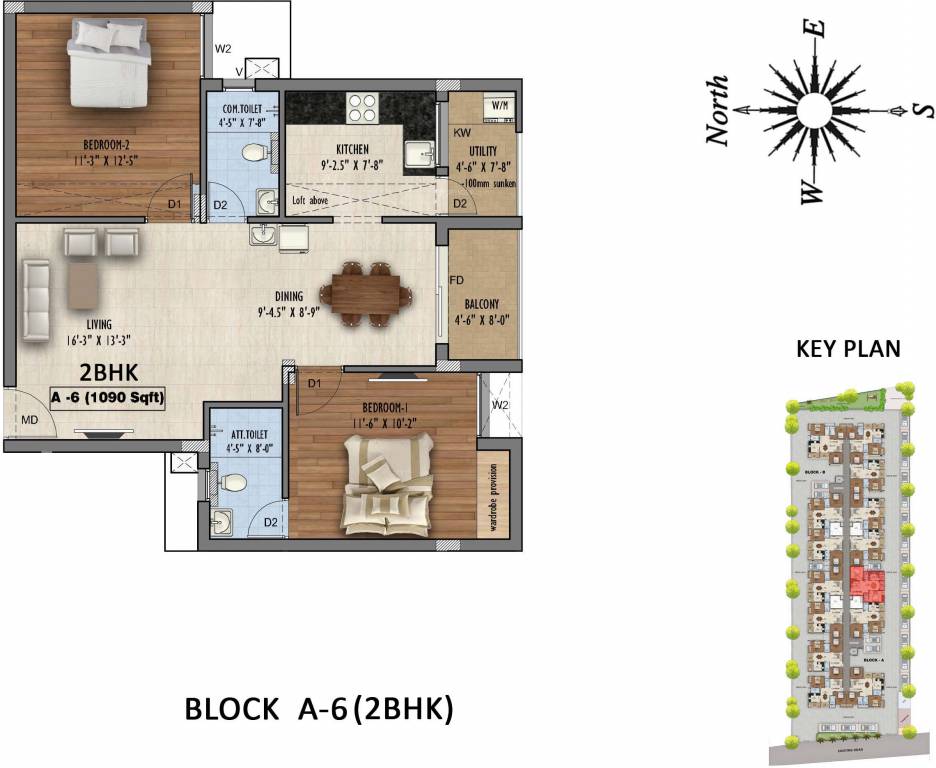 Ruby Nakshatra (2BHK+2T (1,090 sq ft) 1090 sq ft) Ruby Nakshatra (2BHK+2T (1,090 sq ft) 1090 sq ft)