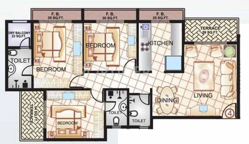 Sai Manomay Apartments (3BHK+3T (1,480 sq ft) 1480 sq ft)