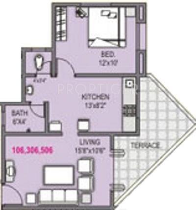 Shah And Associates Le Rayon (1BHK+2T (606 sq ft) 606 sq ft)