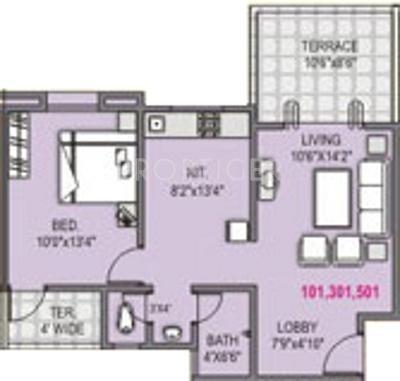 Shah And Associates Le Rayon (1BHK+2T (667 sq ft) 667 sq ft)