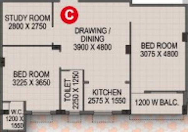 floorPlan of Sai Saraswati Apartment