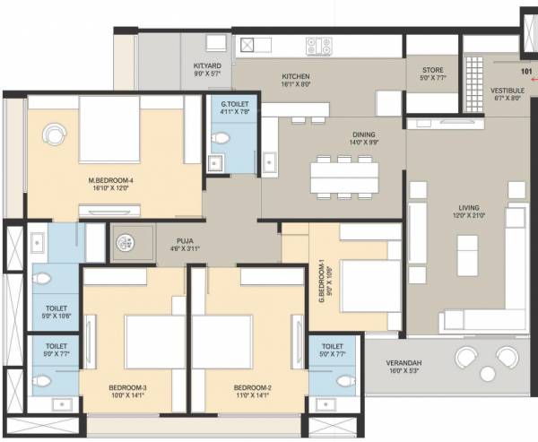 floorPlan of Pushkar Grand Pushkar