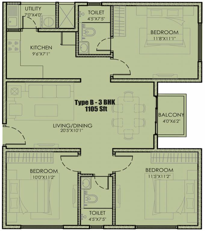 sai gangothri hill crest Floor Plan Floor Plan