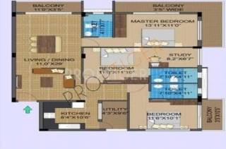 Chalukya Ranka Aquagreens (3BHK+3T (1,485 sq ft)   Study Room 1485 sq ft)