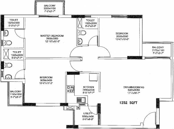 floorPlan of DLF Maiden Heights at My Town