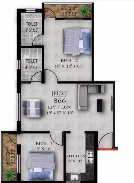  flats Floor Plan Floor Plan