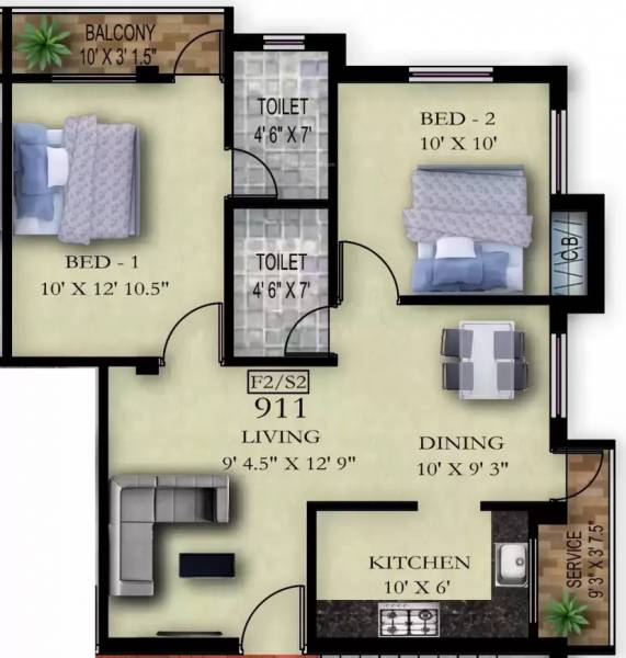  flats Floor Plan Floor Plan
