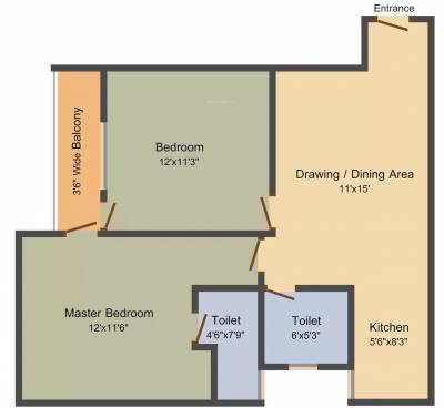 floorPlan of SR Constructions Noida Dream Height 2