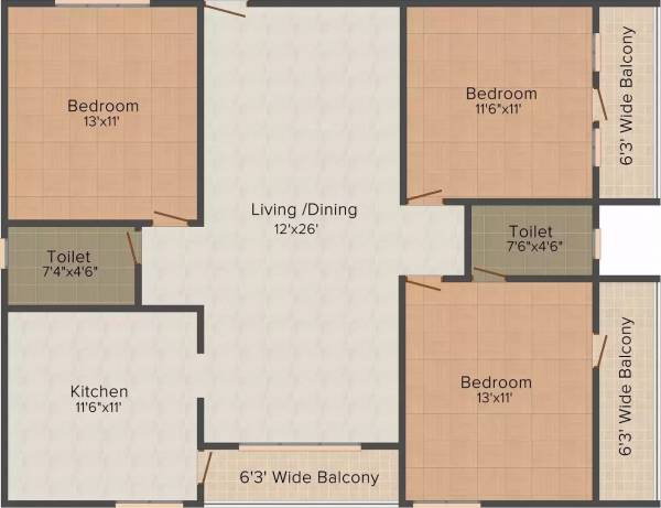 floorPlan of Manasa VKR Glory