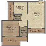 floorPlan of Fourhand Builders And Developers Momai Residency II