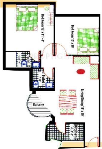 Vibgyor Mira Garden (2BHK+2T (900 sq ft) 900 sq ft)