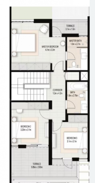  elan-tilal-al-ghaf Floor Plan First Floor Plan
