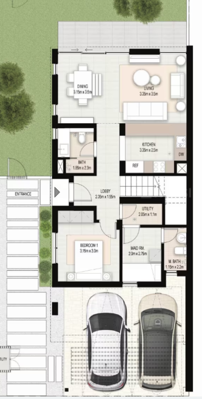  elan tilal al ghaf Floor Plan Ground Floor Plan