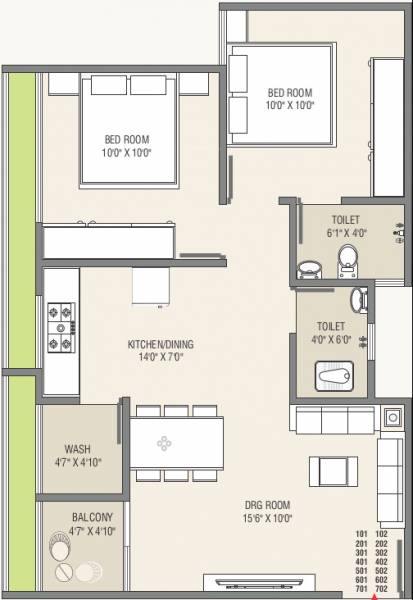 floorPlan of Madhav Vrundavan Residency