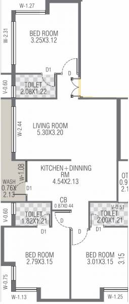 floorPlan of Indira Trading Palaash