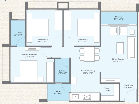 floorPlan of Shreenath The Riverside