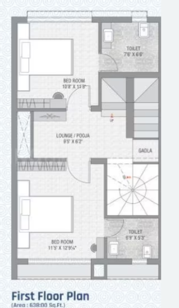 First Floor Plan aashray bungalows phase i Floor Plan First Floor Plan