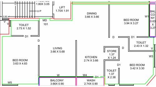 floorPlan of Green Heaven Apartment