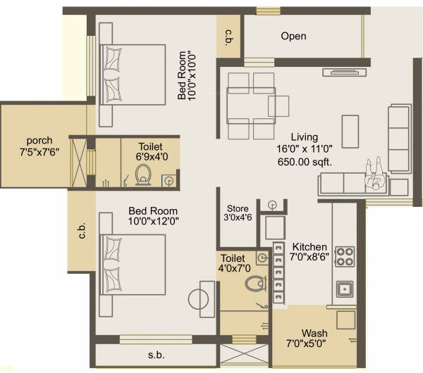floorPlan of Shreenathji Palace II