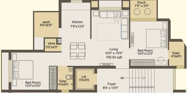 floorPlan of Shreenathji Palace II