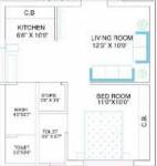 floorPlan of Ranjanben Babubhai Balar OR Kishorbhai Kanjibhai Vavadiya Satnam Flats