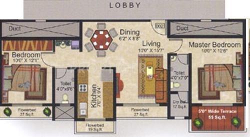 Swastik Windsor Heights (2BHK+2T (1,140 sq ft) 1140 sq ft)