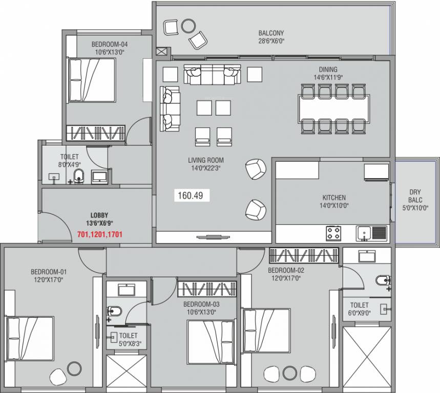 Five Star ANP Atlantis Phase I (4BHK+4T (1,727.50 sq ft) 1727.5 sq ft) Five Star ANP Atlantis Phase I (4BHK+4T (1,727.50 sq ft) 1727.5 sq ft)