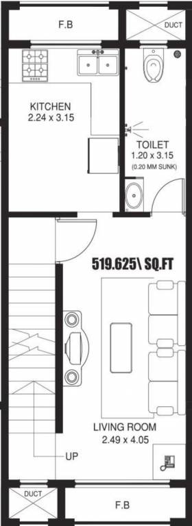  row houses Floor Plan First Floor Plan