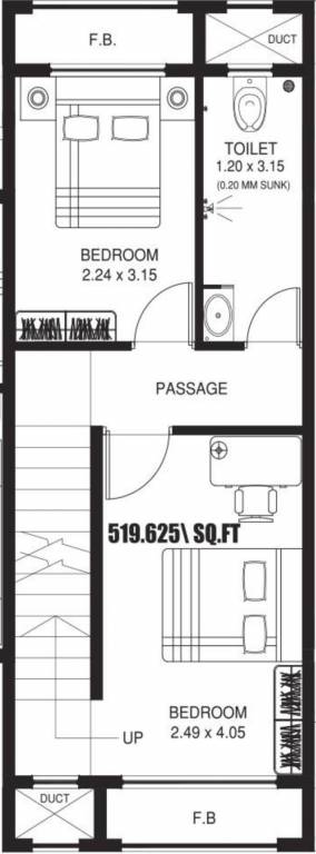 Second Floor Plan row houses Floor Plan Second Floor Plan