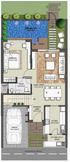  sports villas Floor Plan Ground Floor Plan