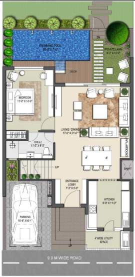  sports villas Floor Plan Ground Floor Plan
