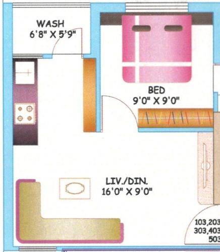 floorPlan of Sri Krishna Sanidhya Appartment 3