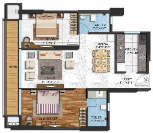 floorPlan of Adani Western Heights