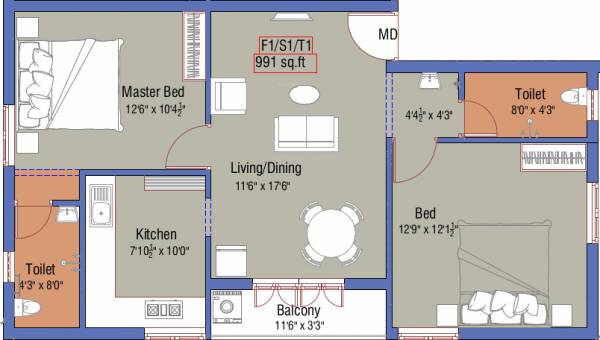 floorPlan of Anu Sastha Avenue