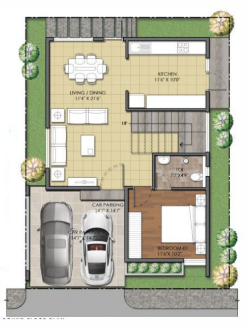  coco villa phase 2 Floor Plan Ground Floor Plan