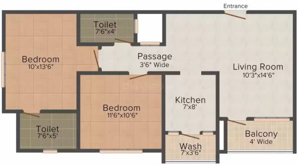 floorPlan of Ashapurna Enclave Platinum Apartments