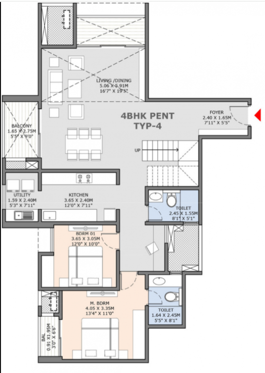 bvl statura Floor Plan Lower Level Duplex Plan