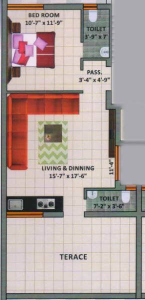 floorPlan of Gitaben Dineshbhai Dangar Dwarkesh Apartment