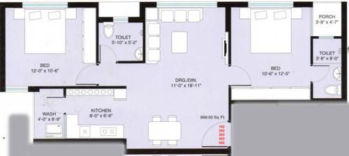 floorPlan of Saanvi Kalash Appartment
