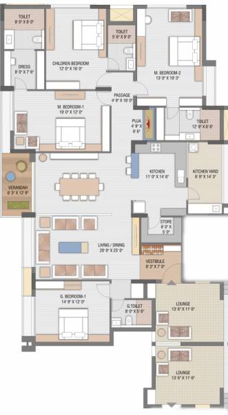 floorPlan of Decora Madhuban