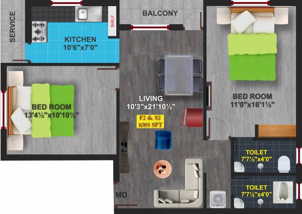 floorPlan of Bharathi Sai Enclave