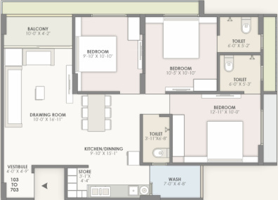 floorPlan of Kabir Aditya Elegance