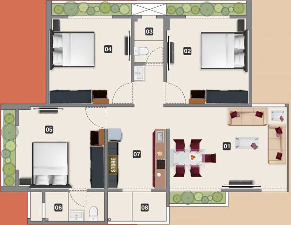 floorPlan of Prahar Living