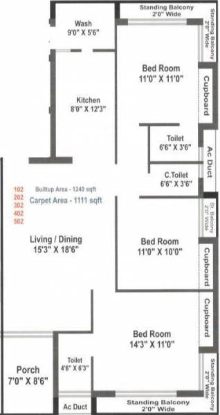 floorPlan of Omkar Hariaksha Avenue