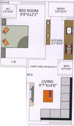 floorPlan of Ranjanben Babubhai Balar OR Kishorbhai Kanjibhai Vavadiya Aarav Arcade
