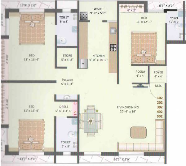 floorPlan of Atul Mehta Moon Delight