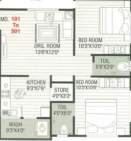 floorPlan of Pushpak Apartment A