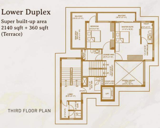 grandeur phase ii Floor Plan Upper Level Duplex Plan