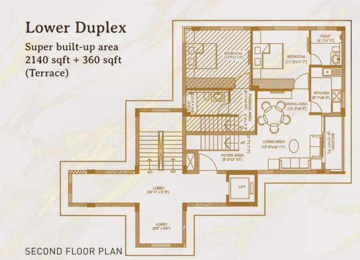  grandeur phase ii Floor Plan Lower Level Duplex Plan